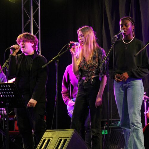 Young people performing at Beautiful Noise - community Music Day